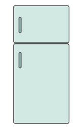 冷蔵庫や冷凍庫の扉の端の位置に設置します